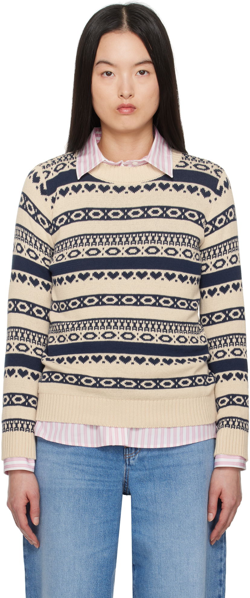 Pleteni pulover Max Mara Weekend Max Mara Teheran Knit Sweater Bež | 2515361251600