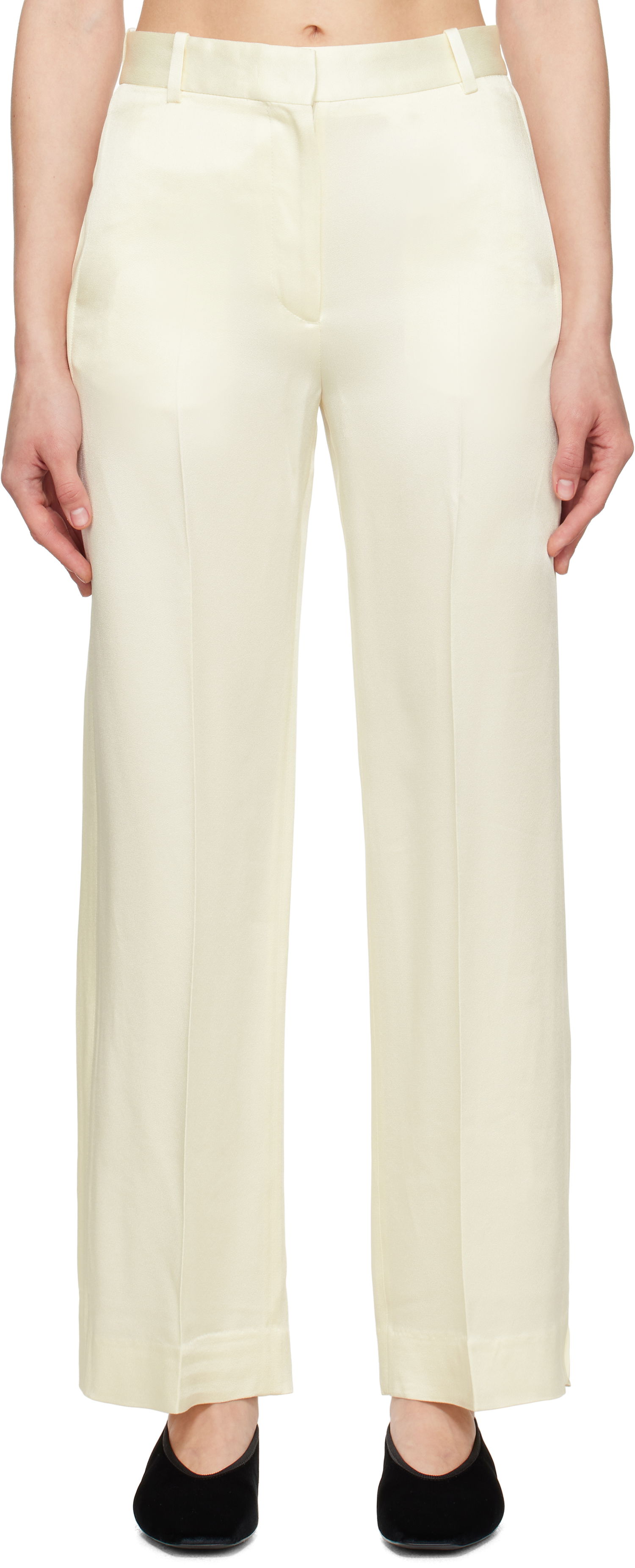 Hlače TOTEME TOTEME Cuff-Slit Trousers Rumena | 251-WRB4483-FB0344, 0