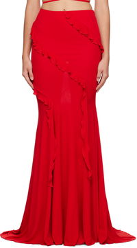 Blumarine Ruffled Maxi Skirt