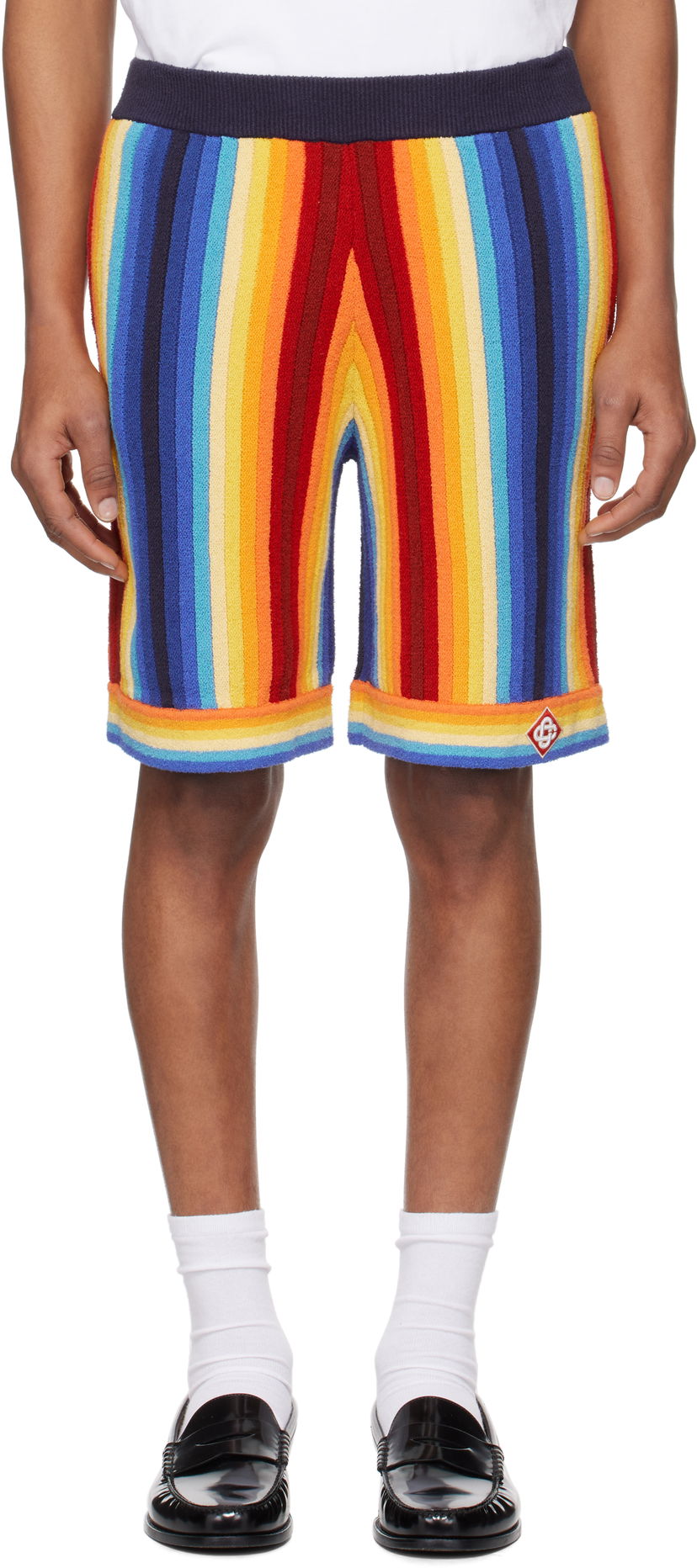 Kratke hlače Casablanca Casablanca Gradient Stripe Towelling Shorts Večbarvna | MS25-KW-924-01