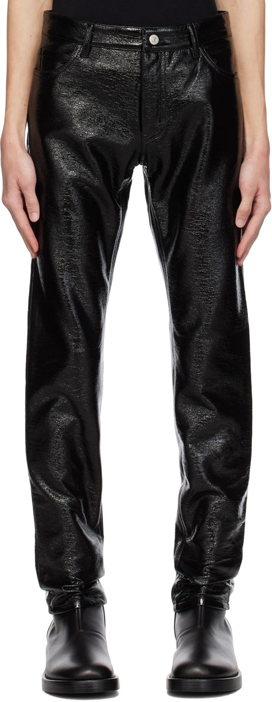 Hlače Courrèges Courrèges Crinkled Slim Trousers Črna | PERCPA022VY0014