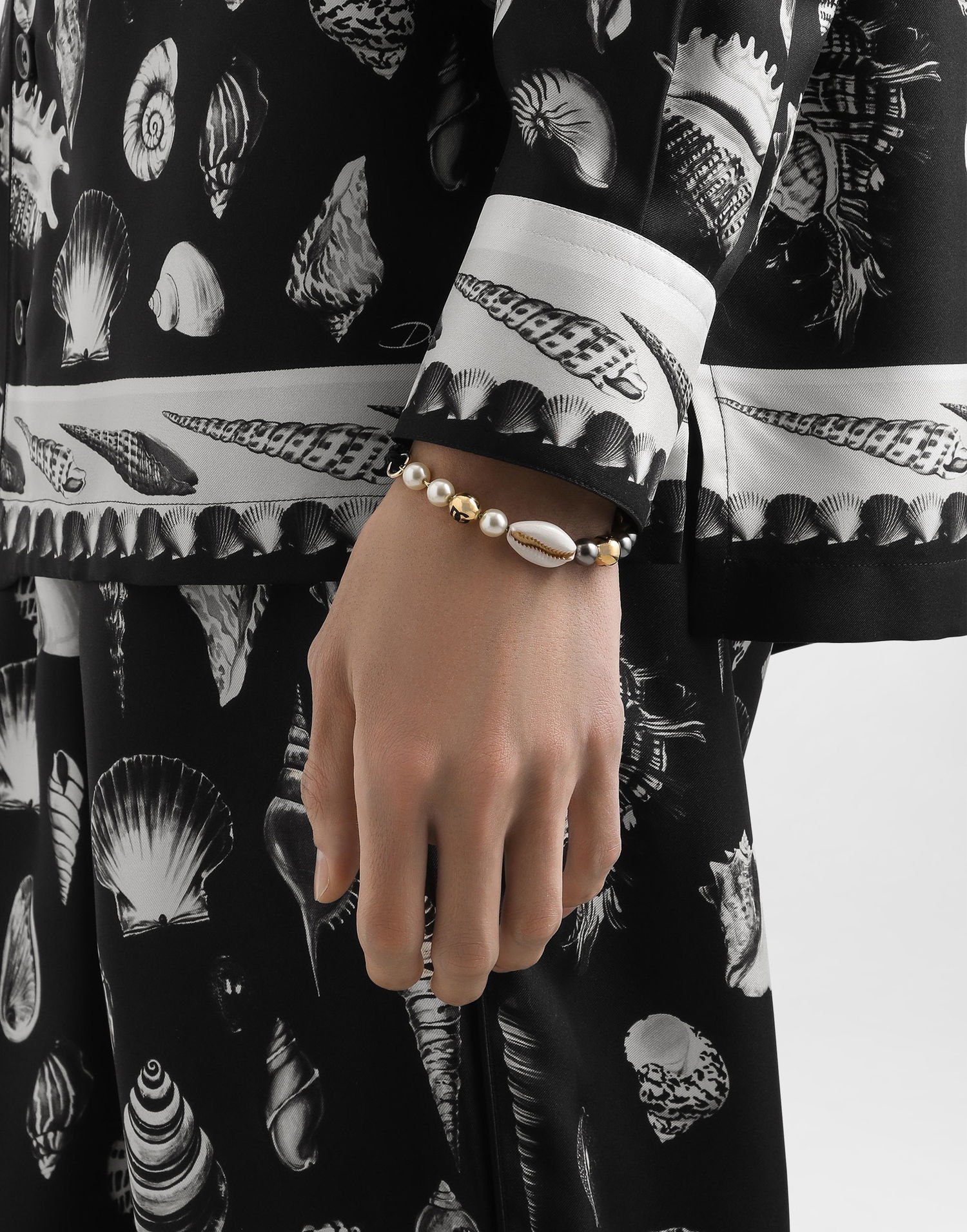 Zapestnica Dolce & Gabbana Dolce & Gabbana Beaded Cord Bracelet Črna | WBR5C3W1111N0011, 1