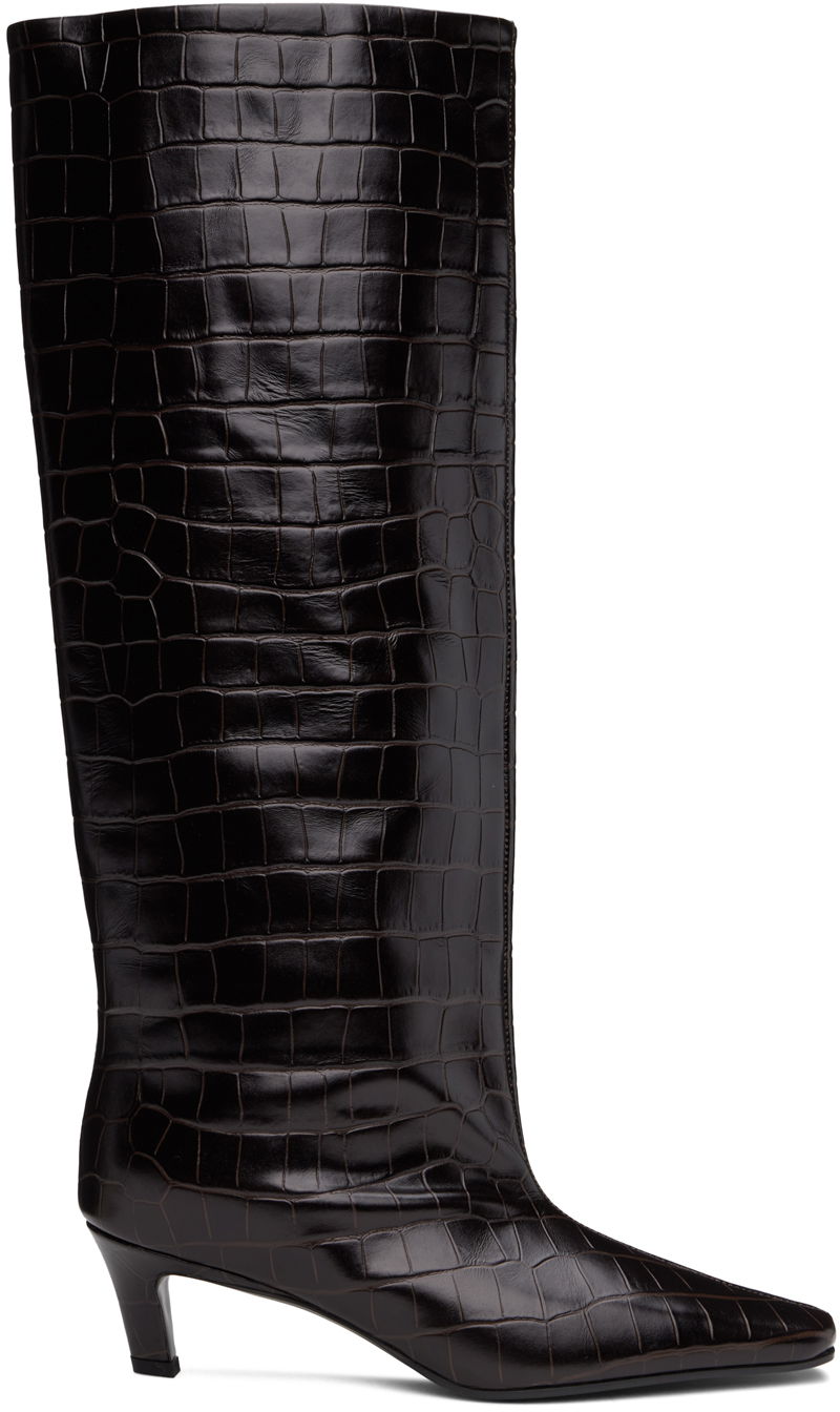 Oblačila TOTEME TOTEME 'The Wide Shaft' Knee-High Boots Rjava | 231-913-847