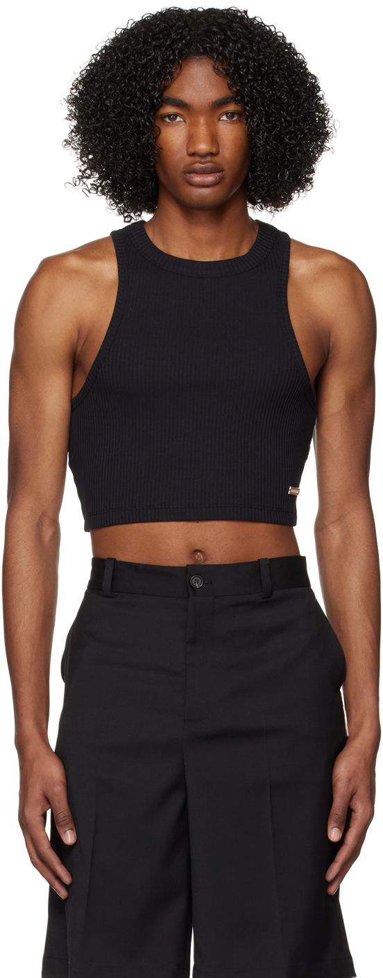 Majica brez rokavov Han Kjøbenhavn Han Kjobenhavn Cropped Ribbed Tank Top Črna | M-132459
