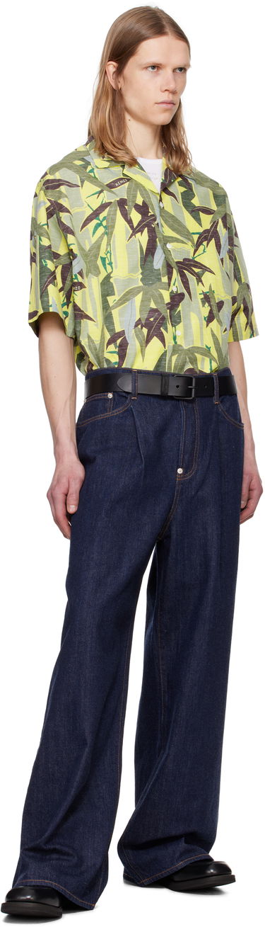 Srajce KENZO Kenzo Paris 'Chiku-Rin Camo' Short Sleeve Shirt Rumena | FF55CH1309P1, 4