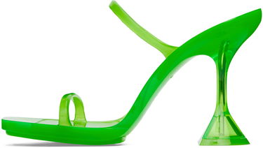 Modni dodatki Amina Muaddi Amina Muaddi Brito Slipper Heeled Sandals Zelena | 11S333533BRI, 2