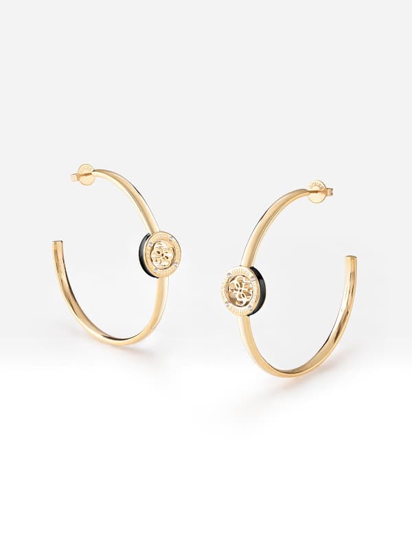 Uhani GUESS "4G Loop” Earrings Kovinski | JUBE02284JW, 0