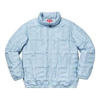 Puhovka Supreme Designer Logo-Print Puffy Jacket Modra | SUP-SS19-019