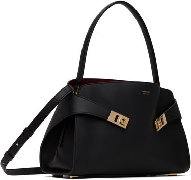 Torba za čez ramo FERRAGAMO Ferragamo Hug Soft Bicolor M Shoulder Bag Črna | 781694, 1