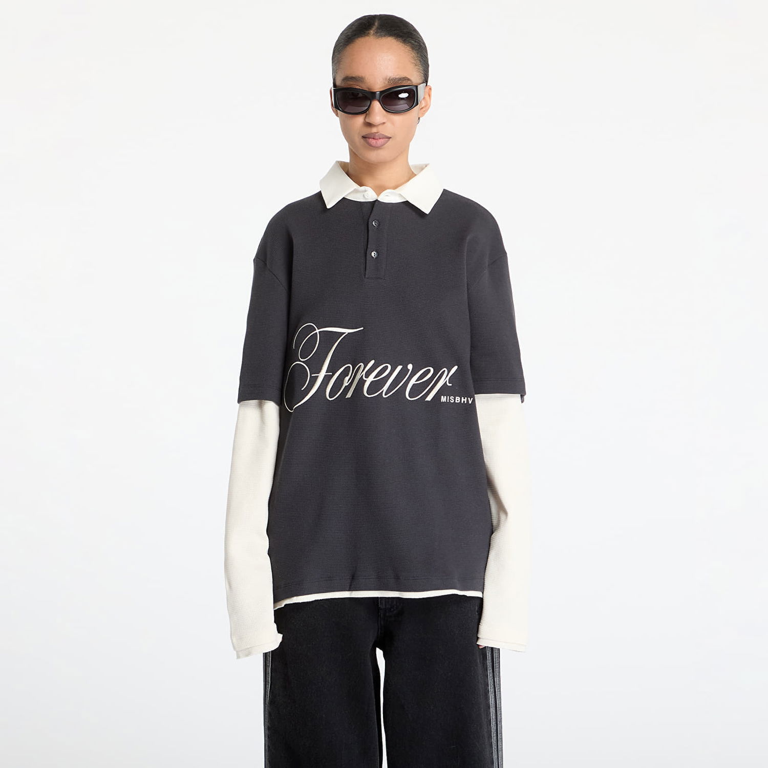 Polo majica MISBHV MISBHV Forever Double Layered Polo Črna | 250M152, 0
