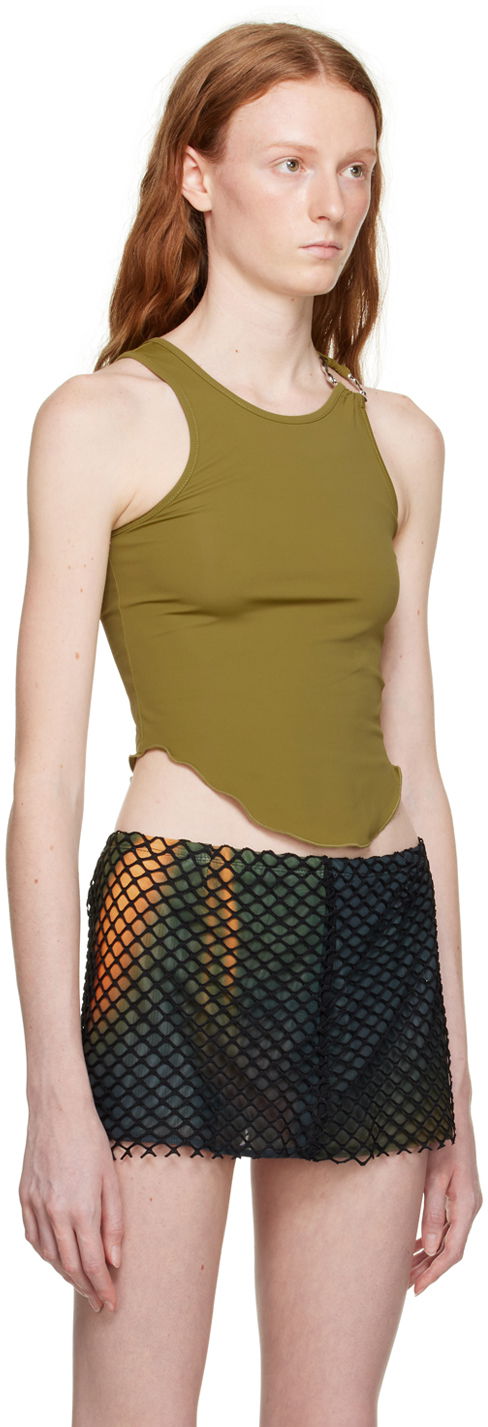 Majica brez rokavov Miaou Miaou Hannah Jewett Bobbi Tank Top Zelena | 7067TKTYM, 1