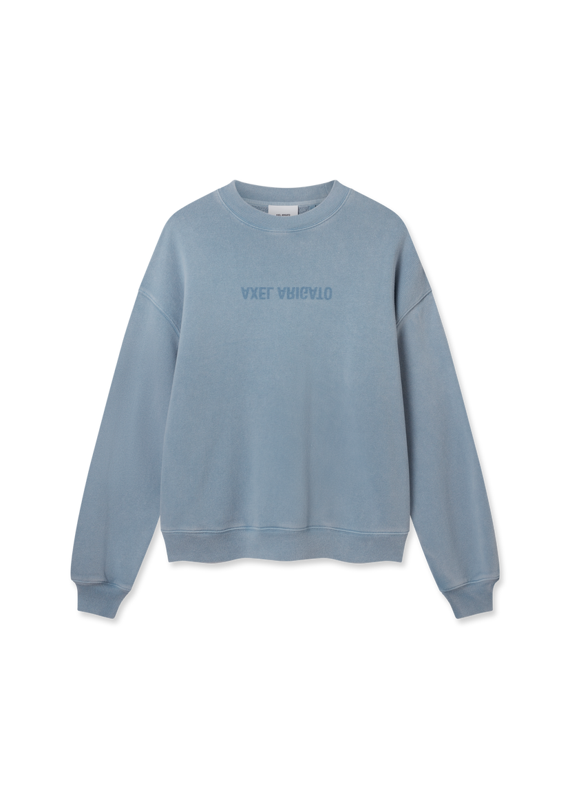 Pulover AXEL ARIGATO Washed Blue Sweatshirt Modra | A3122002