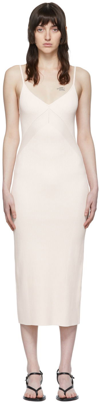 Obleke rag & bone Viscose Midi Slip Dress Bež | WAS22P0061806, 0