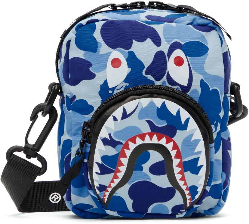 Torba za čez ramo BAPE Camo Print Mini Shoulder Bag Modra | 001SGK801012M