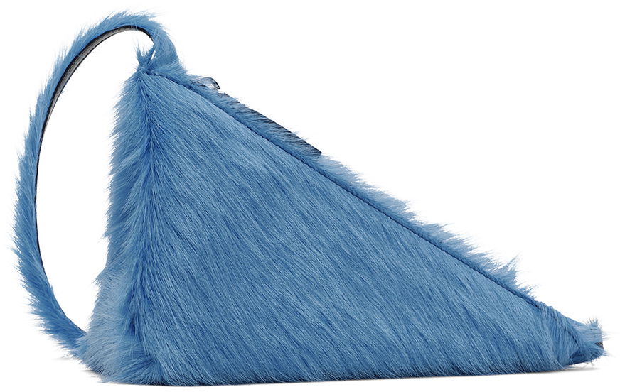 Torba za čez ramo Marni Prisma Triangle Bag Modra | SBMQ0094Q0 P4122, 1