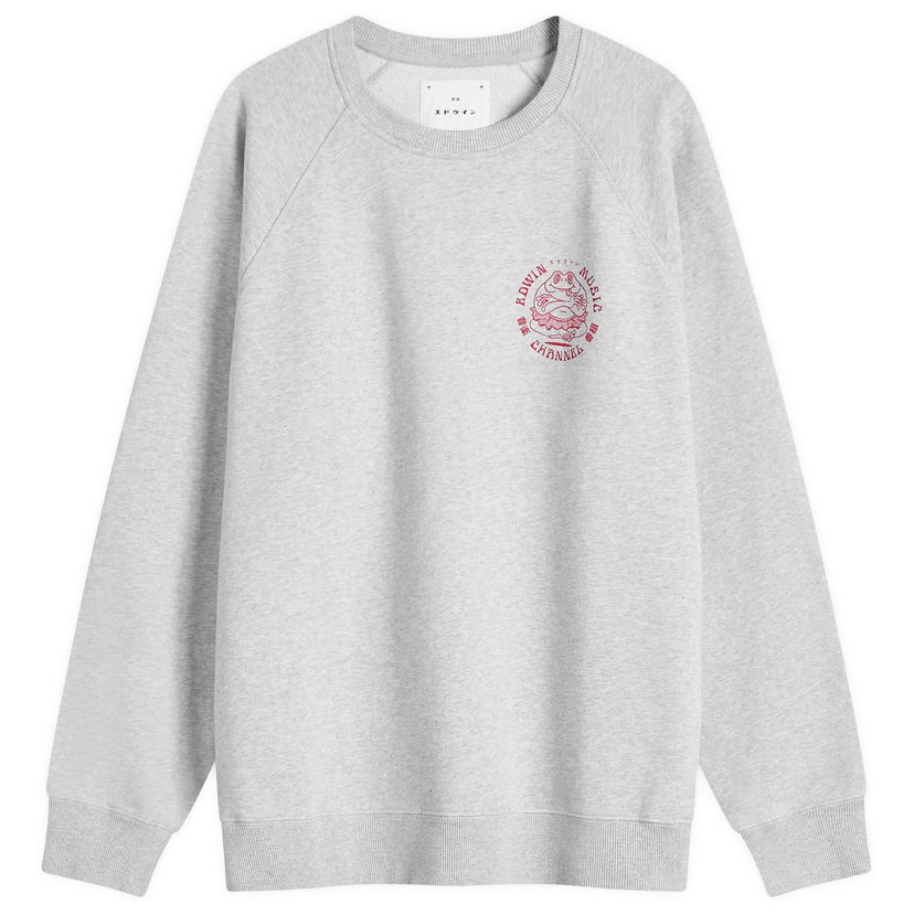 Pleteni pulover EDWIN Music Channel Crew Sweat, Size Large Siva | I032507-DF67