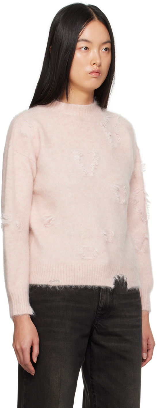 Pleteni pulover R13 R13 Deconstructed Fuzzy Sweater Roza | R13WY174-Y105B, 1