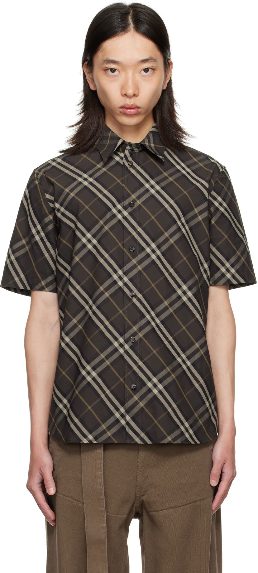 Srajce Burberry Burberry Relaxed Fit Check Cotton Shirt Rjava | 8116127