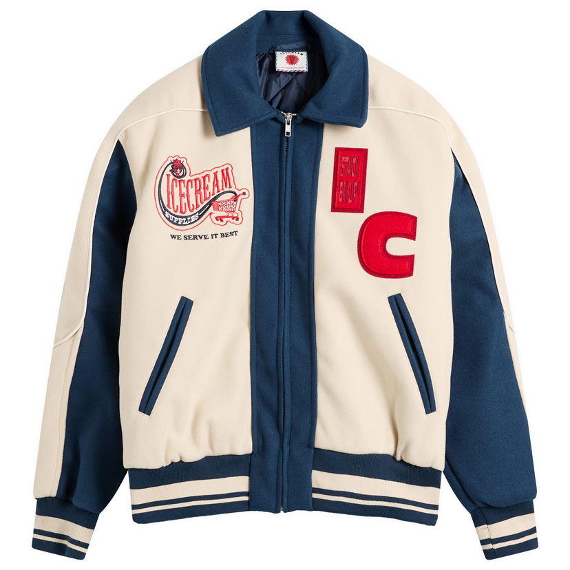 Bomber jakna BBC IceCream Checkout Varsity Jacket, Size Large Bež | IC25301-EBL