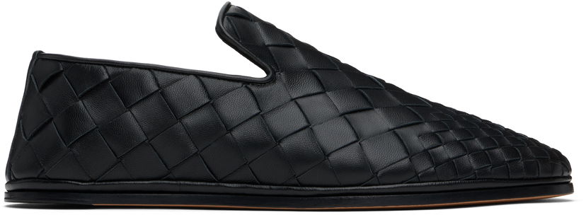 Oblačila Bottega Veneta Bottega Veneta Intrecciato Leather Slippers Črna | 819500V55V01000