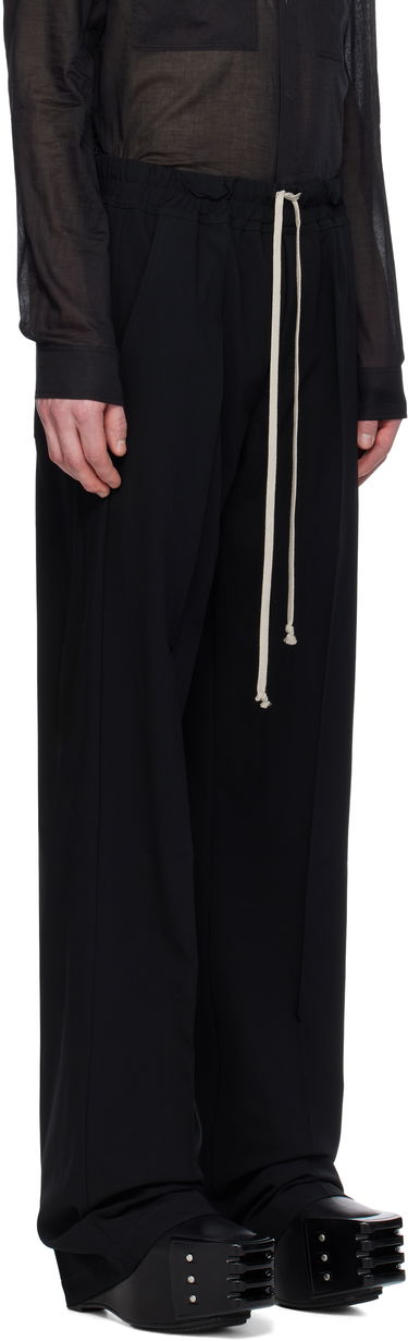 Hlače Rick Owens Rick Owens Hollywood Dietrich Drawstring Trousers Črna | RU01E5378 WLP, 1