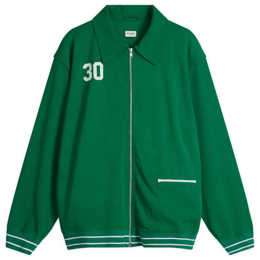 Bomber jakna Bode BODE Sophomore Zip-Up Jacket Zelena | MRS25CS034-GRN