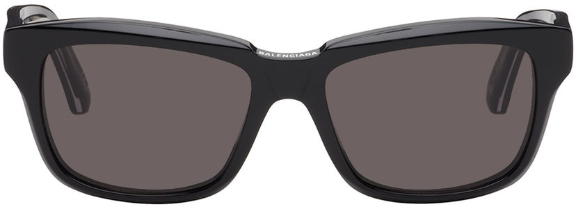 Sončna očala Balenciaga Weekend Rectangular Acetate Sunglasses Črna | BB0346S