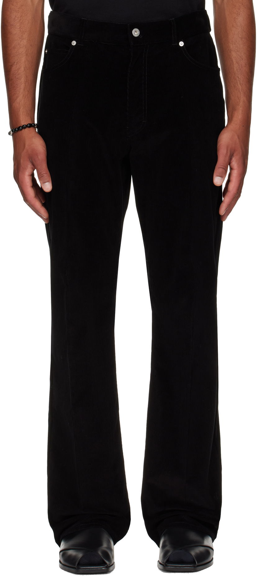 Hlače FERRAGAMO Ferragamo Corduroy Trousers Črna | 784655