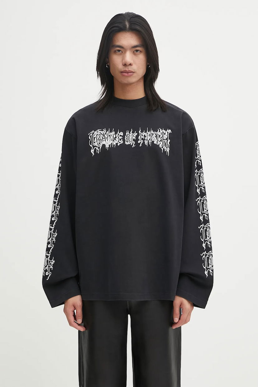 Majica VETEMENTS VETEMENTS Cof Logo Long Sleeve T-Shirt Črna | UCF76LS100B