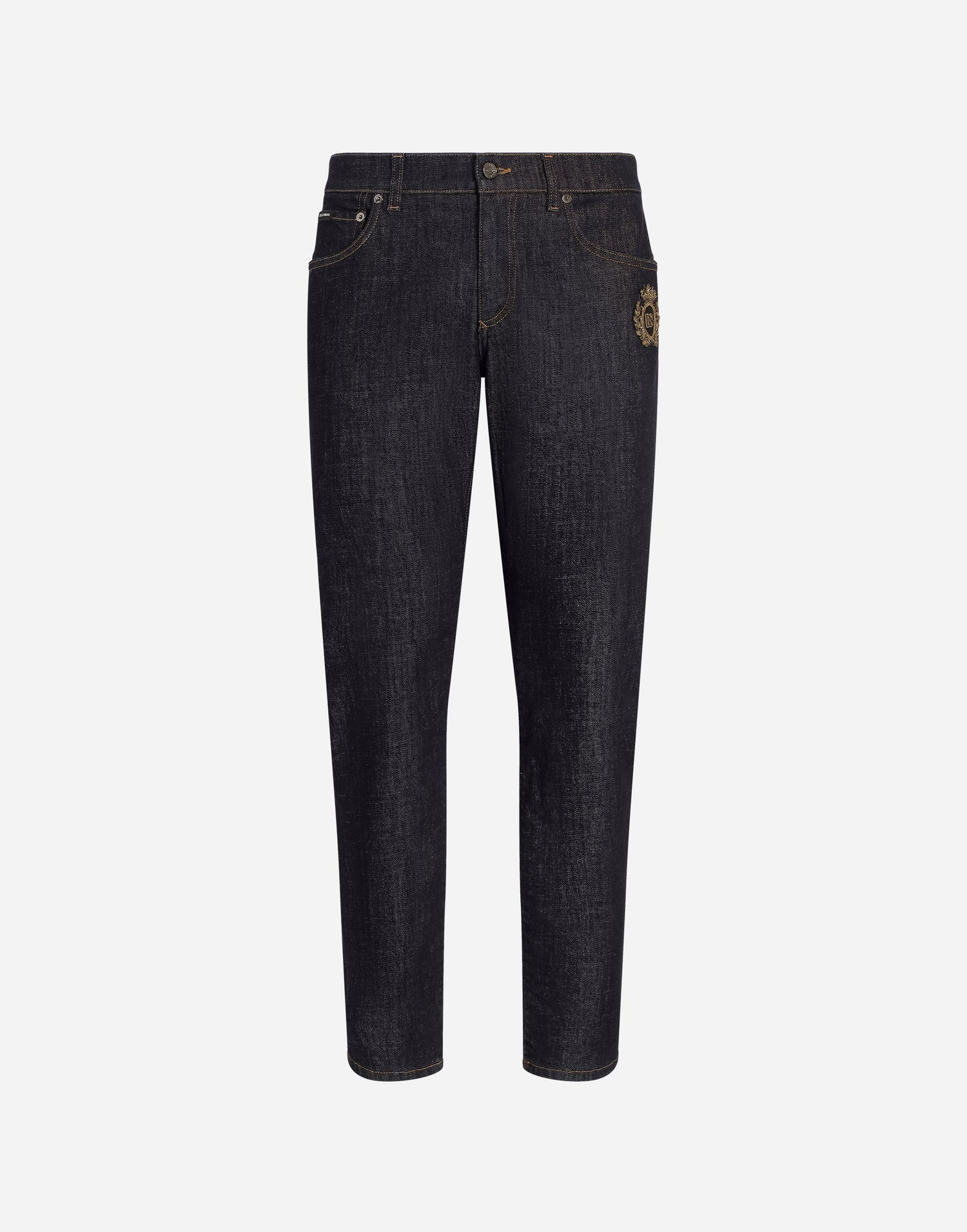 Kavbojke Dolce & Gabbana Slim-Fit Stretch Cotton Jeans With Patch Modra | GY07CZG8ME9S9001, 0