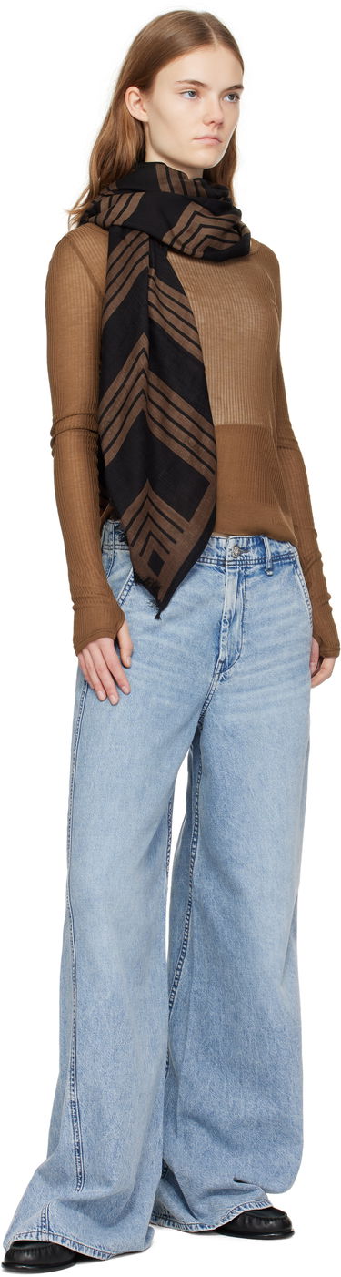 Šala rag & bone Rag & Bone Harlow Geo Scarf Rjava | WJW24HS1034WO34, 2