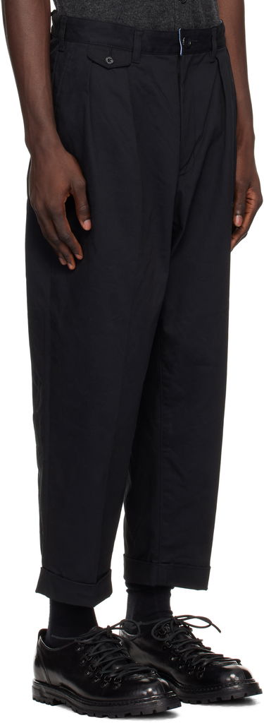 Hlače BEAMS BEAMS PLUS 2 Pleats Twill Trousers Bež | 38230097874, 4