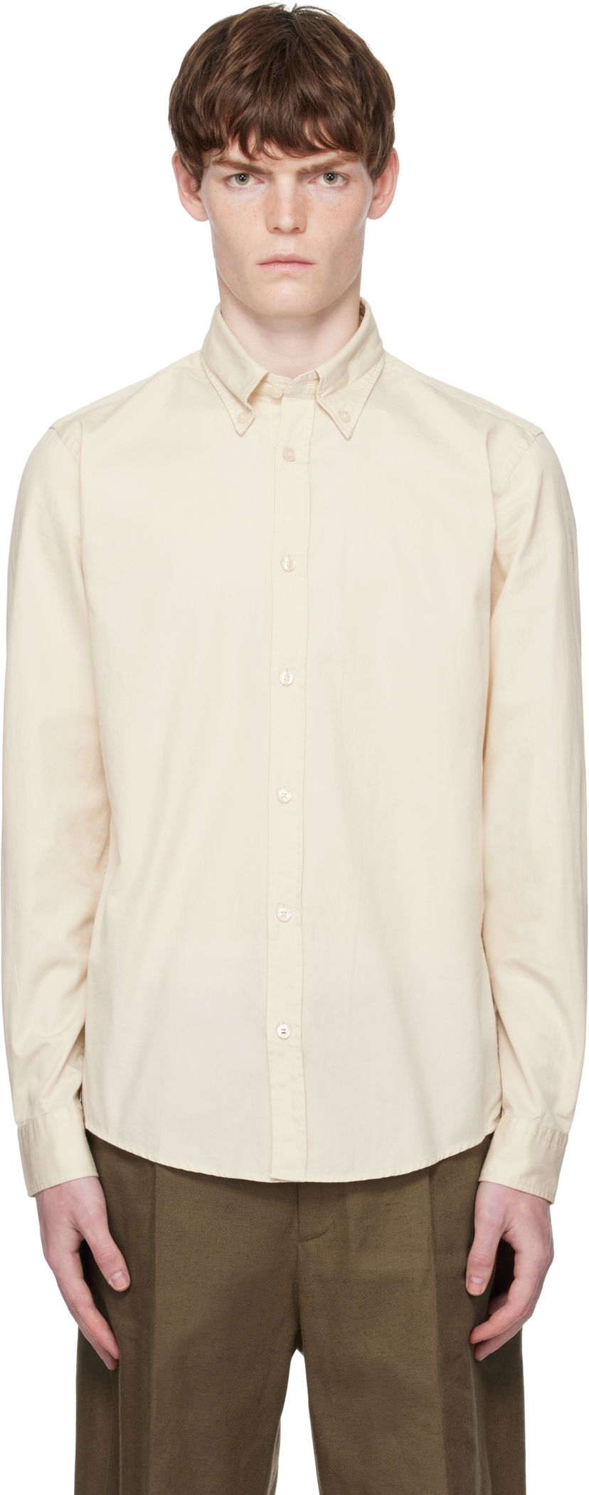 Srajce BOSS BOSS Slim-Fit Shirt Bež | 50545345