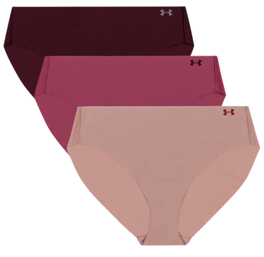Spodnjice Under Armour Under Armour Solid 3-Pack Hiphugger Panties Roza | 1383897-673, 0