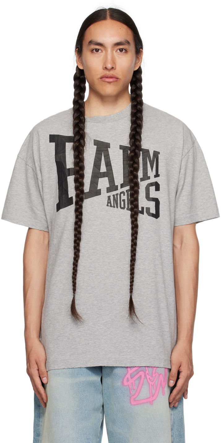 Majica Palm Angels Gray College Siva | PMAA072F23JER0020910