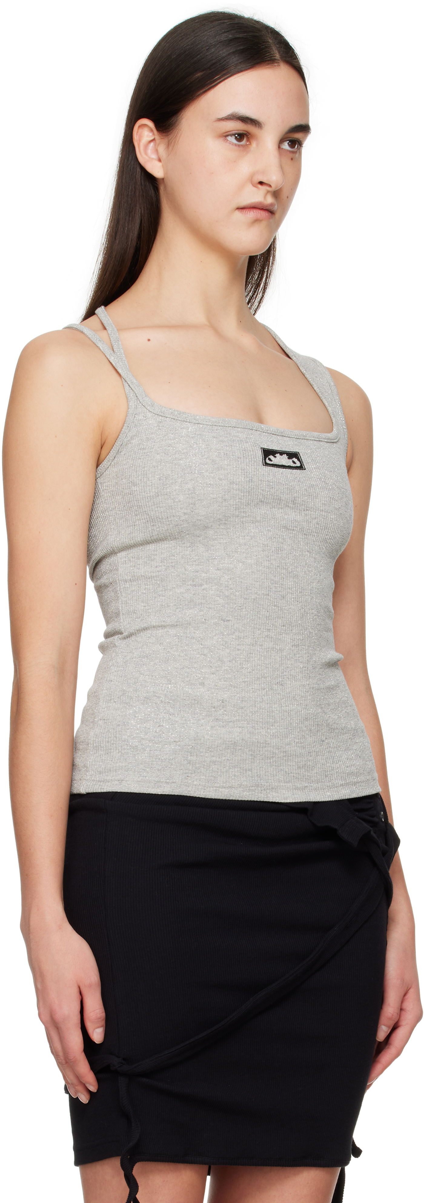 Majica brez rokavov Ottolinger Ottolinger Square Neck Tank Top Siva | 10410100402, 1