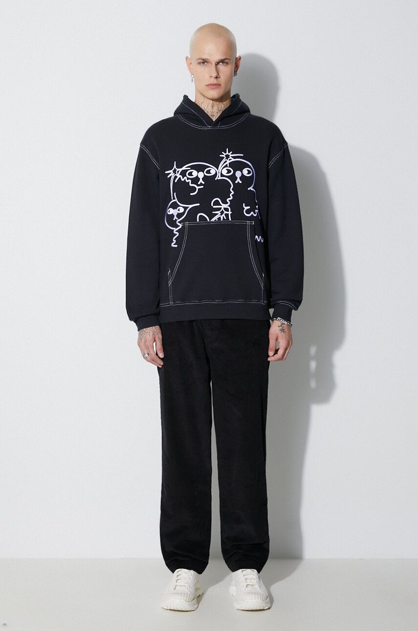 Pulover TAIKAN Hoodie With Application Črna | TH0006.BLKCST, 1