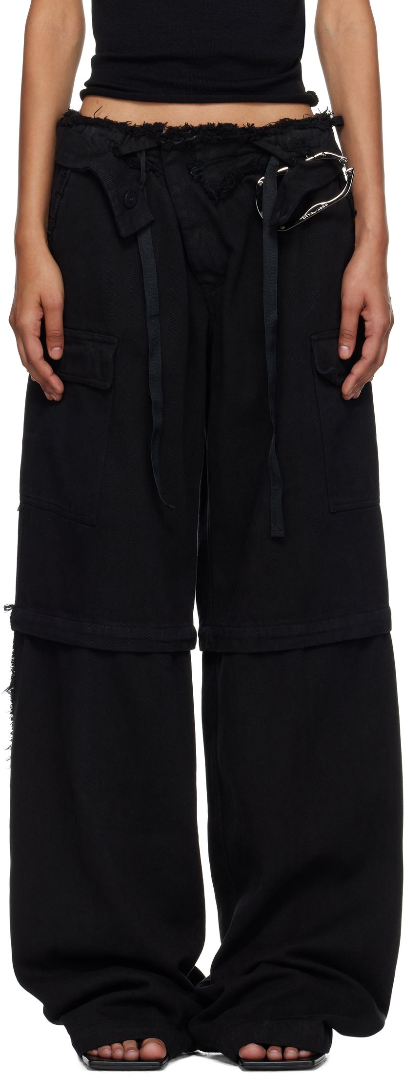 Cargo hlače Ottolinger Ottolinger Baggy Cargo Pants Črna | 109-200306-02