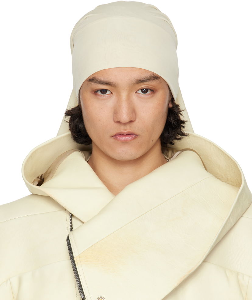 Klobuk Rick Owens Rick Owens Hollywood Stretch Cupro Jersey Wig Hat Bež | RR01E5453 BZ