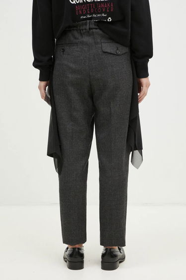 Hlače UNDERCOVER High Waist Pants With Attached Skirt Overlay Siva | UC2D1505, 2