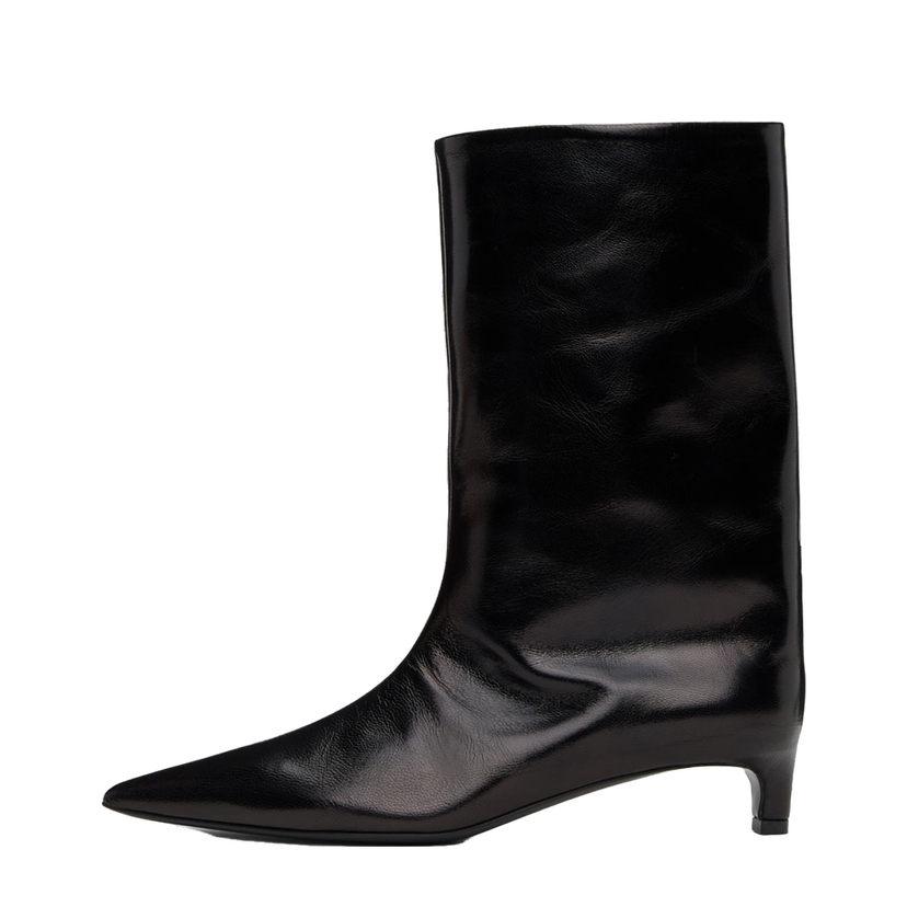Superge in čevlji Jil Sander Leather Heeled Boots Črna | J15WU0015_P2958
