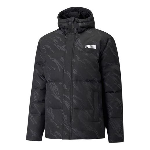 Puhovka Puma Camo Print Down Jacket Črna | 846320-01
