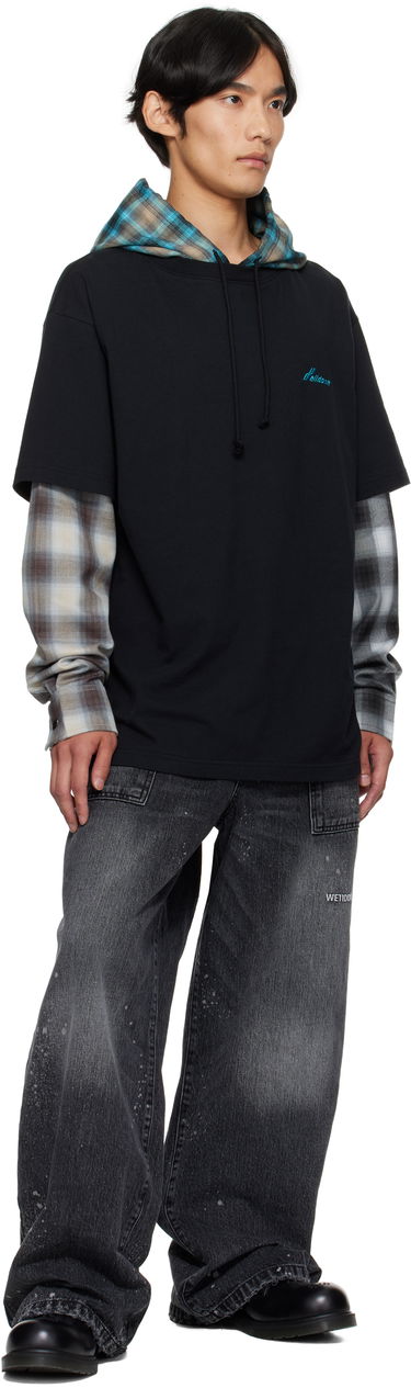 Majica We11done We11done Checkered Layered T-Shirt Črna | WD-TT2-25-783-U-BK, 3