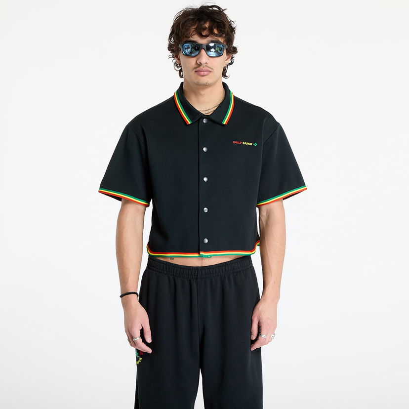 Polo majica Converse Converse x Daily Paper Cropped Polo Shirt Črna | 10027831-A01