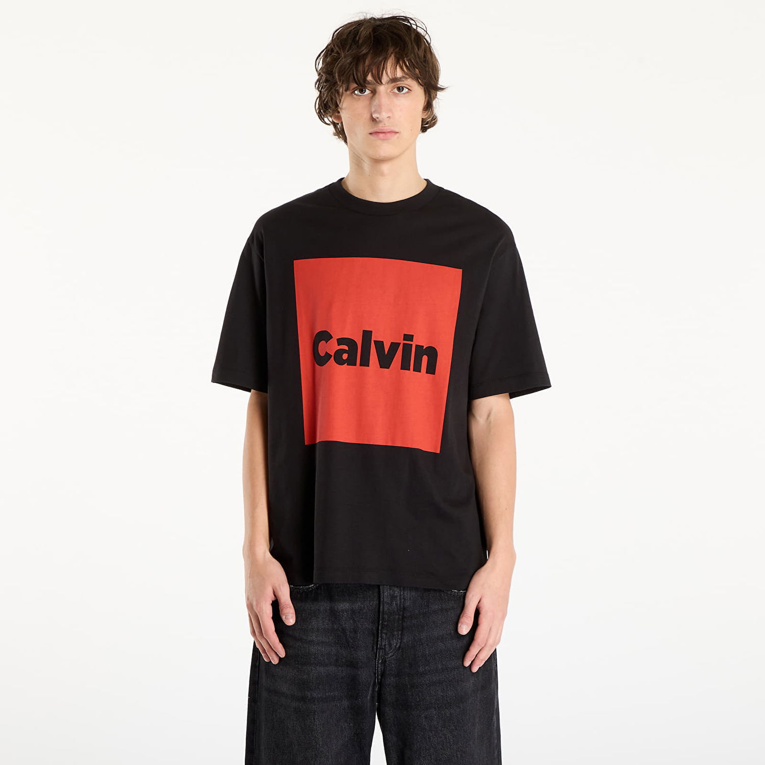 Majica CALVIN KLEIN T-shirt Calvin Box Graphic Tee Črna | LV04RD813G UB1, 0