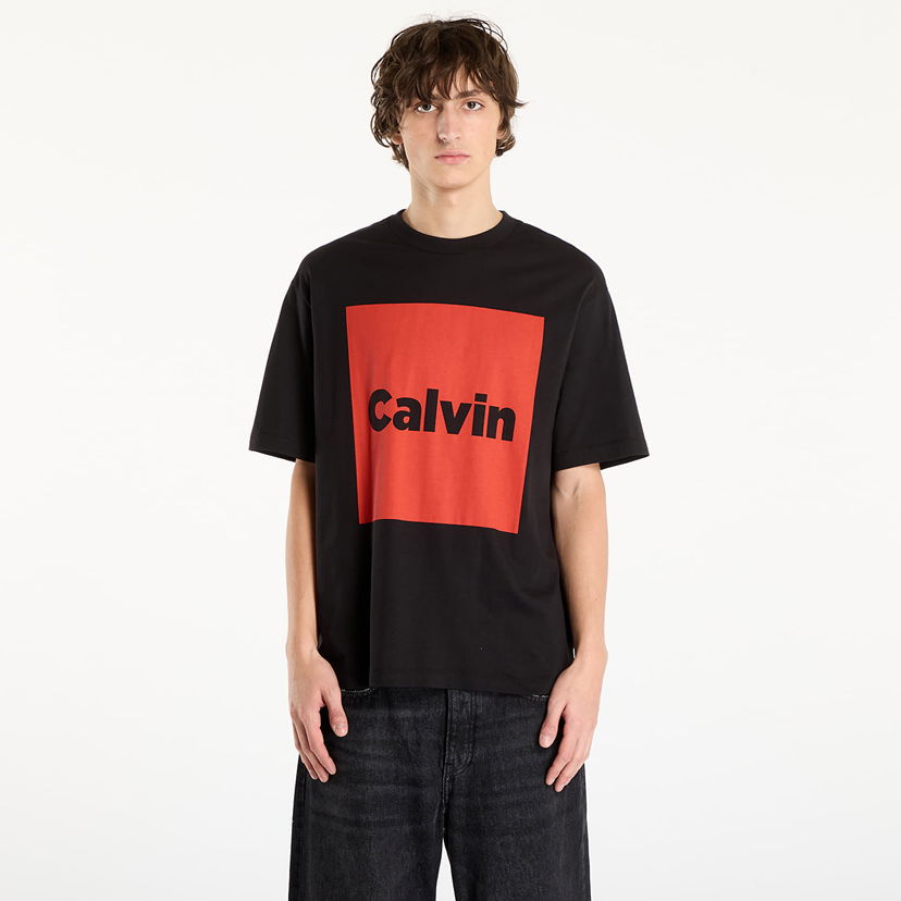 Majica CALVIN KLEIN T-shirt Calvin Box Graphic Tee Črna | LV04RD813G UB1
