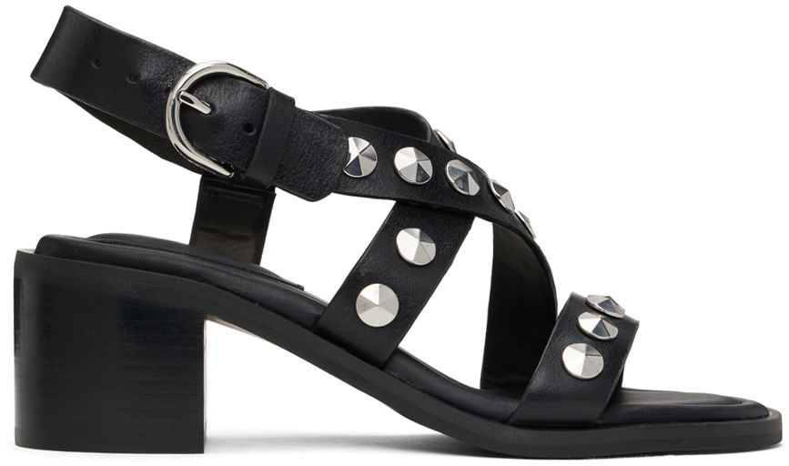 Modni dodatki rag & bone rag & bone Geo Stud Block Heeled Sandals Črna | WFF24SF018TT18, 0