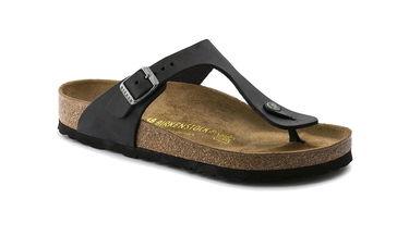 Superge in čevlji Birkenstock Gizeh Oiled Leather Black Regular Fit Črna | 845251, 2