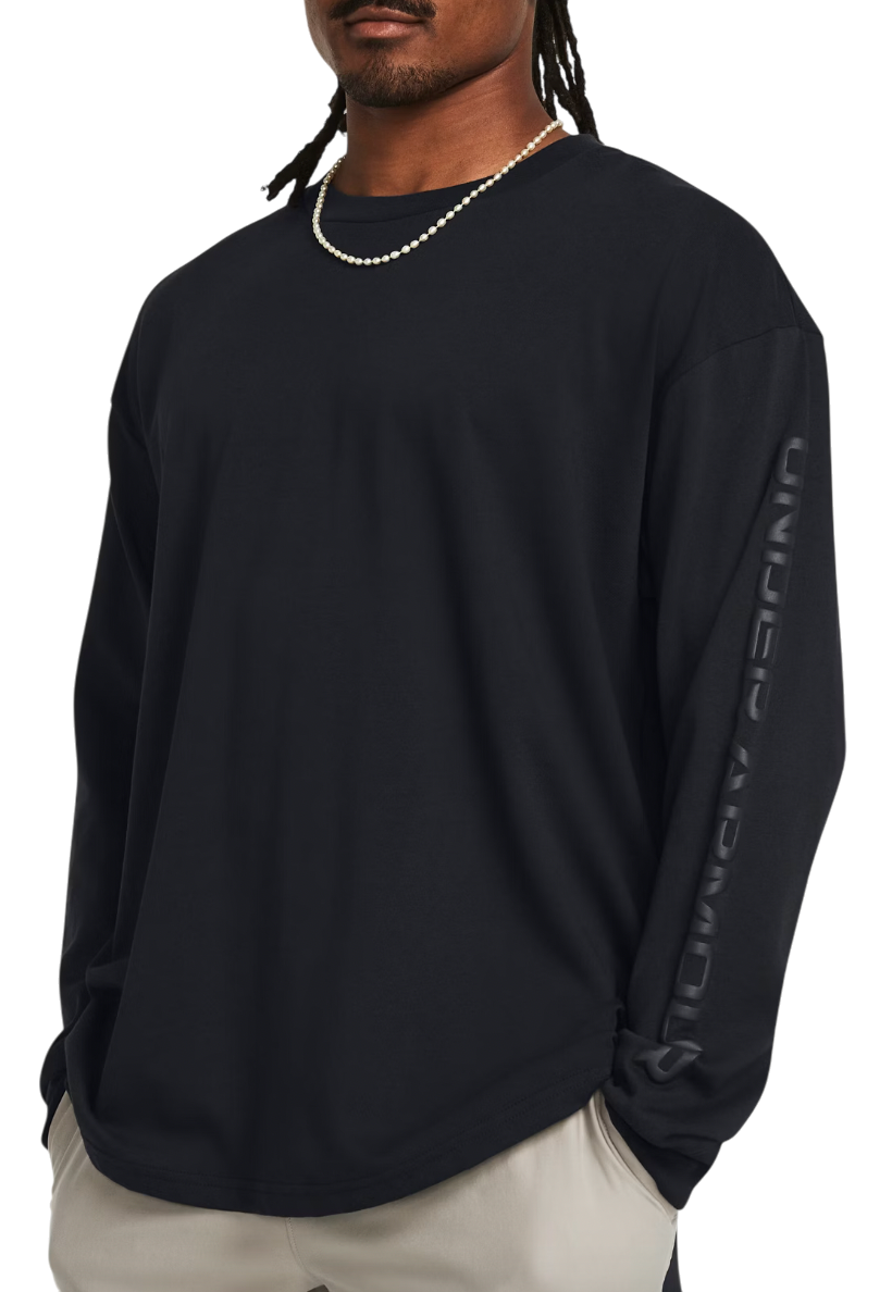 Majica Under Armour Long Sleeve T-Shirt UA HW TONAL WORDMARK Črna | 1382890-001