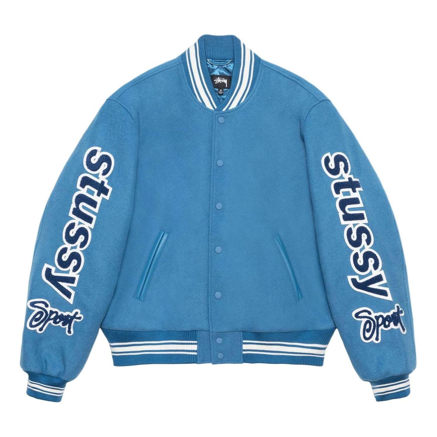 Bomber jakna Stüssy Varsity Sport Jacket Modra | 115748, 0